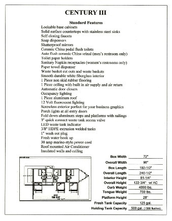 Three Place Restroom And Shower Trailer / Shower And Bathroom Trailer CN3C616SA4